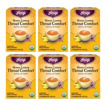 Tea Yogi Honey Lemon Throat Comfort 96 saquinhos de chá (pacote com 6)