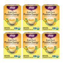 Tea Yogi Peach Bergamot Bright Day Organic 16 saquinhos de chá x6 Tea Yogi Peach Bergamot Bright Day Organic 16 saquinhos de chá x6