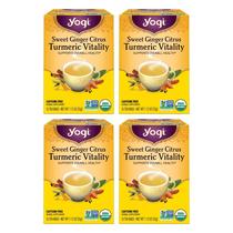 Tea Yogi Sweet Ginger Citrus Turmeric Vitality 16 sacos x 4