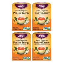 Tea Yogi Sweet Tangerine Positive Energy 16 saquinhos de chá x 4 pacotes