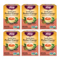 Tea Yogi Vanilla Spice Perfect Energy 16 saquinhos de chá x 6 pacotes