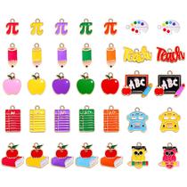 Teacher Charms CEALXHENY 35 unidades para fabricação de joias e esmalte Teacher Charms CEALXHENY 35 unidades para fabricação de joias e esmalte