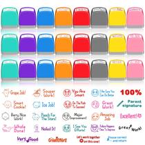 Teacher Stamps Yinder Self Inking 24 unidades para sala de aula Teacher Stamps Yinder Self Inking 24 unidades para sala de aula