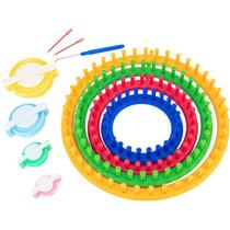 Tear circular colorido 4 tamanhos para tricô, crochê, pompom, cachecol, fazer você mesmo - Zhi Nu Pai