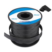 Tear de arame expansível Aibole PET de 30 a 3 mm de manga trançada preto Tear de arame expansível Aibole PET de 30 a 3 mm de manga trançada preto
