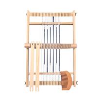 Tear De Tecelagem De Madeira Para Crianças Iniciantes 19.6"L X 15.3"W, Barra De Haste Para