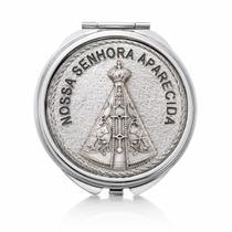 Teca Eucarística Nossa Senhora Aparecida Metal 6cm Espelho Teca Eucarística Nossa Senhora Aparecida Metal 6cm Espelho