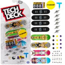 Tech Deck Fingerboard Profissional Skate De Dedo Pack 4 - Sunny
