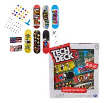 Tech Deck Sk8shop Bonus Pack C/6 Skates + Acessórios
