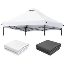 Techo de Repuesto para Toldo 8x8 pies Impermeable de Poliéster Blanco Techo de Repuesto para Toldo 8x8 pies Impermeable de Poliéster Blanco