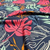 Tecido 100% Viscose Estampada Floral Tropical 1,45m Para Roupas Femininas - Oasis Tecidos Tecido 100% Viscose Estampada Floral Tropical 1,45m Para Roupas Femininas - Oasis Tecidos