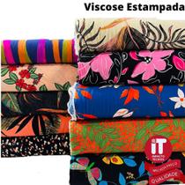 Tecido 100% Viscose Estampado 1 metro de comprimento x 1,46m Largura Padrão