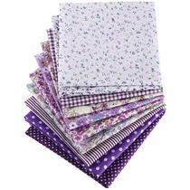 Tecido acolchoado de retalhos Boao 10 peças 50x50cm roxo floral Tecido acolchoado de retalhos Boao 10 peças 50x50cm roxo floral
