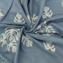Tecido Alfaiataria Jeans Bordado 60% Poliester 40% Alg Op 03