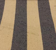 Tecido Algodão - listrado azul marinho e cru