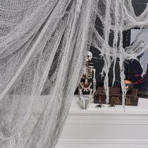 Tecido assustador de Halloween da ZYP, gaze cinza de 800x200 cm Tecido assustador de Halloween da ZYP, gaze cinza de 800x200 cm