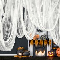 Tecido assustador de Halloween RunNico Creepy Cloth branco Tecido assustador de Halloween RunNico Creepy Cloth branco
