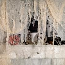 Tecido assustador de Halloween ZYP Bege Spooky 800x200cm Tecido assustador de Halloween ZYP Bege Spooky 800x200cm