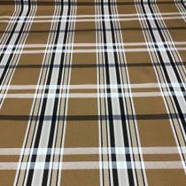 Tecido Automotivo Tear Gol Gti Xadrez Bege Com Marrom 1,60 Largura