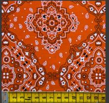 Tecido Bandana Laranja, Tricoline Fernando Maluhy 1,00x1,48m