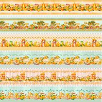 Tecido Barrado de Cozinha : Laranjas (0,50x1,50) Tecido Barrado de Cozinha : Laranjas (0,50x1,50)