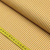 Tecido Blend de Linho Para Patchwork - Listrado Mostarda (0,50x1,50)