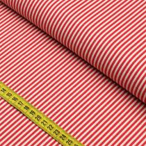 Tecido Blend de Linho Para Patchwork - Listrado Vermelho (0,50x1,50)