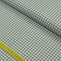 Tecido Blend de Linho para Patchwork - Xadrez Azul cor 01 (0,50x1,50)