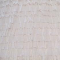 Tecido Bordado Babado 100% Poliester Branco