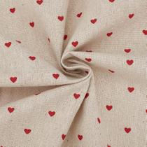 Tecido CABODYALS Red Heart Linen de 1 m x 1,58 m para costura DIY Tecido CABODYALS Red Heart Linen de 1 m x 1,58 m para costura DIY