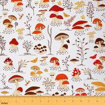 Tecido Castle Fairy Cute Mushroom 100% poliéster 1m Tecido Castle Fairy Cute Mushroom 100% poliéster 1m