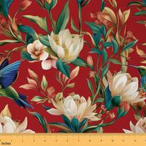 Tecido Castle Fairy Flower Hummingbird impermeável de 1 m