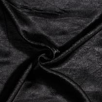 Tecido Cetim Amassado Preto - 2,80m de Largura
