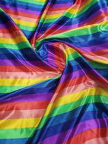 Tecido Cetim Arco Íris LGBTQIA+ - Tamanho 1,50m x 50cm