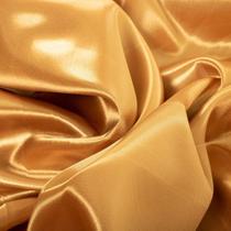 Tecido Cetim Charmousse 100% Poliéster Amarelo Dourado 5Mt