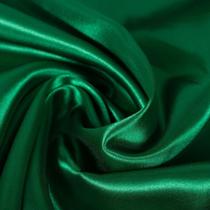 Tecido Cetim Charmousse 100% Poliéster Verde Bandeira 5Mt