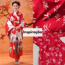Tecido Cetim Estampa Japonesa 1,40m para Decorações Temáticas e Fantasias Tecido Cetim Estampa Japonesa 1,40m para Decorações Temáticas e Fantasias
