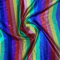 Tecido Cetim Estampado Arco Íris 1,40m para Festas e Fantasias Tecido Cetim Estampado Arco Íris 1,40m para Festas e Fantasias