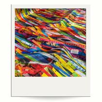 Tecido Cetim Estampado Bonfim 1,40m - Fita Senhor do Bonfim