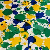 Tecido Cetim Estampado Brasil Patriota 1,40m para Decorações e Festas da Copa do Mundo Tecido Cetim Estampado Brasil Patriota 1,40m para Decorações e Festas da Copa do Mundo