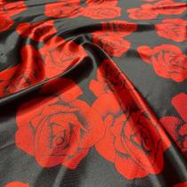 Tecido Cetim Estampado Flor Cigana Rosas 1,40m Para Saias e Vestidos Tecido Cetim Estampado Flor Cigana Rosas 1,40m Para Saias e Vestidos