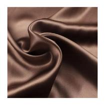 Tecido cetim sem lycra 1,50 largura marrom metro