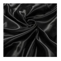 Tecido cetim sem lycra 1,50 largura preto metro