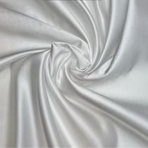 Tecido Cetim Toque de Seda Paris 100% Poliester Branco Tecido Cetim Toque de Seda Paris 100% Poliester Branco