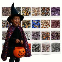 Tecido Cetins Estampados Halloween Diversos 1,40m Decoração de Festas e Fantasias