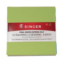Tecido Charm Square 100% algodão Singer Pink Green Spring