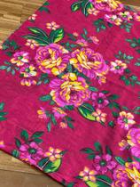 Tecido Chita Estampa Floral Pink Cortes 100% Algodão 50cmx1,40m