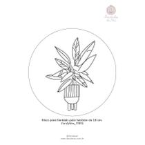 Tecido com risco para bordado livre com guia de pontos e tutoriais.