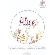 Tecido com risco para bordado livre com guia de pontos e tutoriais.