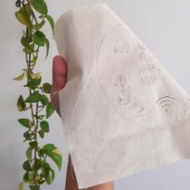 Tecido com risco para bordado livre com guia de pontos e tutoriais.